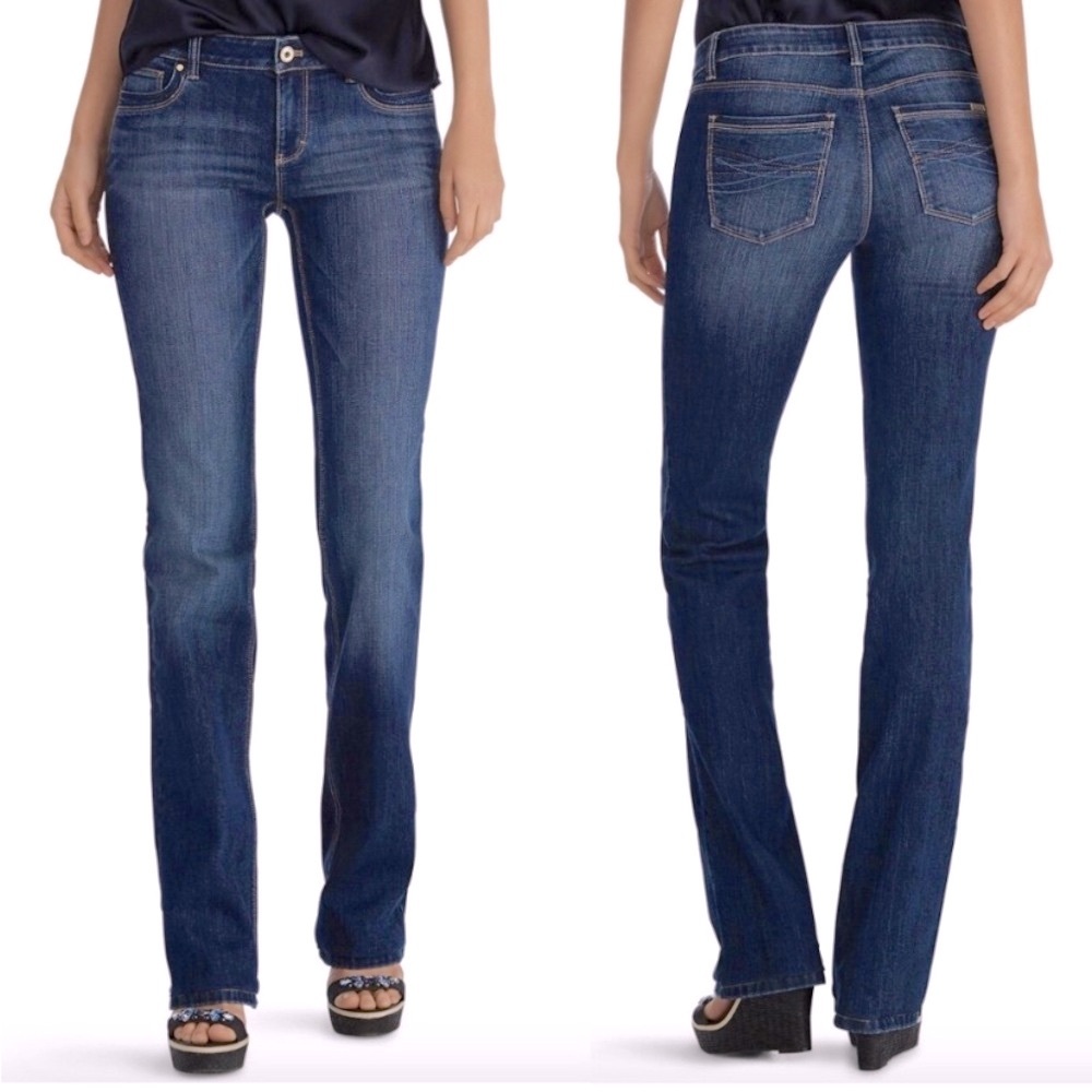 White House Black Market Women's Blue Boot Cut Jeans